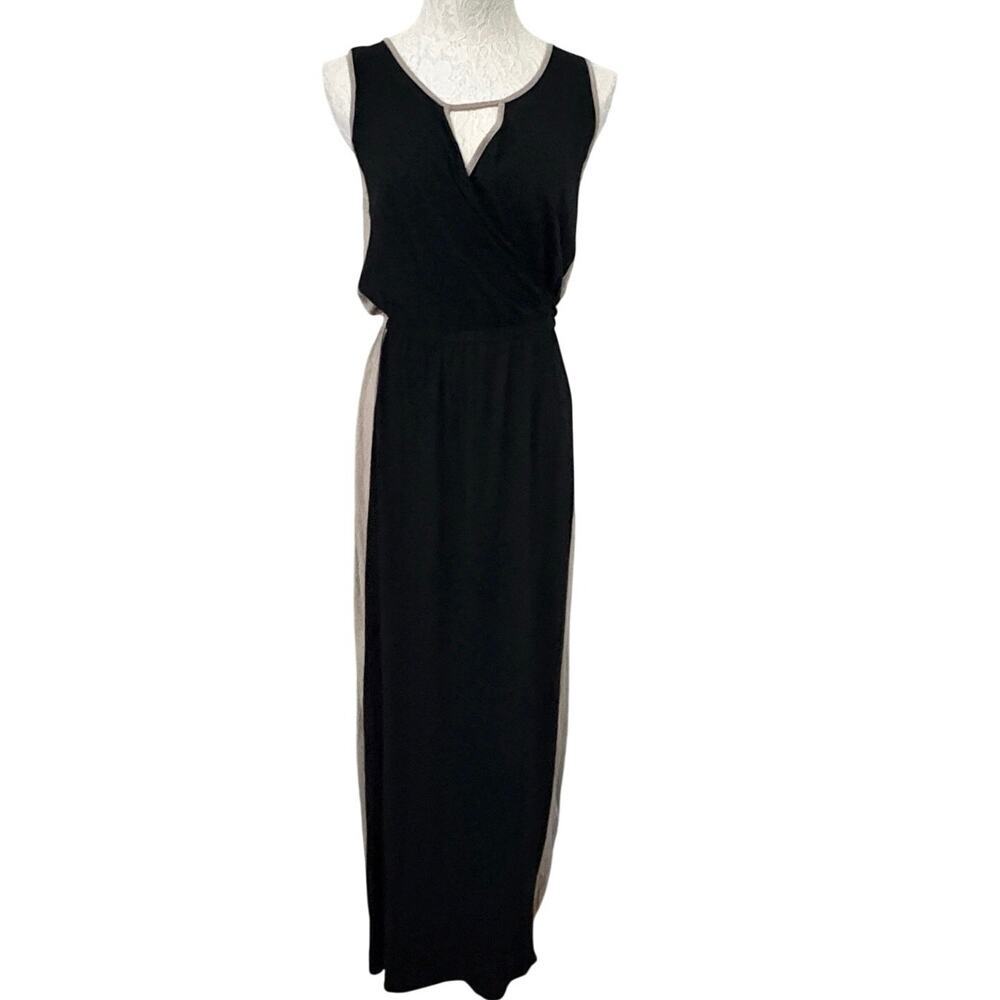 Lilla P sleeveless keyhole modal blend jersey maxi dress Summer Wedding Event Md - Picture 2 of 9